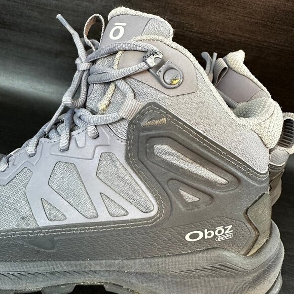 Oboz Katabatic Mid Women’s size‎ 6 Hiking Trail Running Grey Boots waterproof - Picture 2 of 10